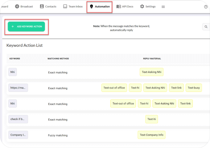 Keyword management